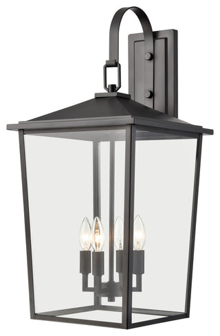 4 Light 13 in. Powder Coated Black Outdoor