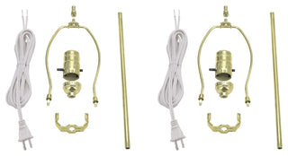 21024-2, Make-A-Lamp Kit, Brass, Set of 2