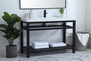 Home Living 22" Modern Black-Light Bathroom Vanity