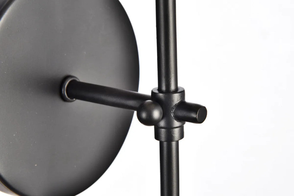 Mel Collection Wall Sconce, 5.5"x15", 1-Light, Black