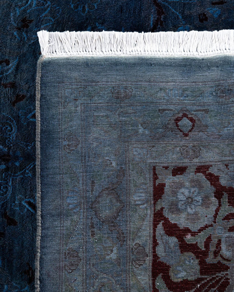 Overdyed, One-of-a-Kind Hand-Knotted Area Rug Gray, 12' 1" x 17' 10"