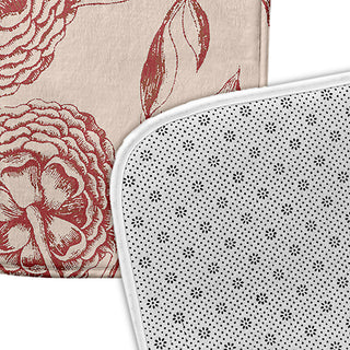 24" x 17" Antique Flowers Bathmat, Red