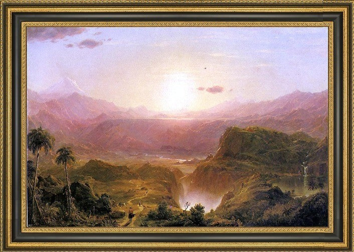 Frederic Edwin Church the Andes of Ecuador Framed Premium Canvas Print, 16"x24"