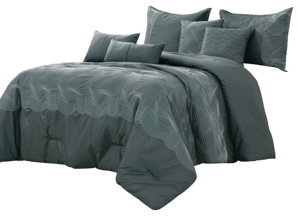 Lena 7-Piece Comforter Set, Queen