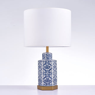 Pasargad Home Destro Collection Metal and Ceramic Table Lamp Lights