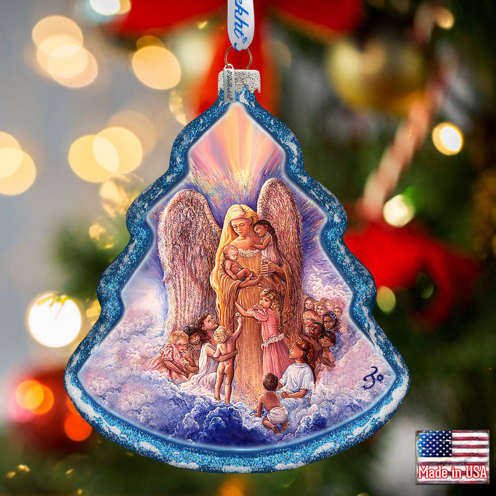 Angel of Piece Glass Ornament