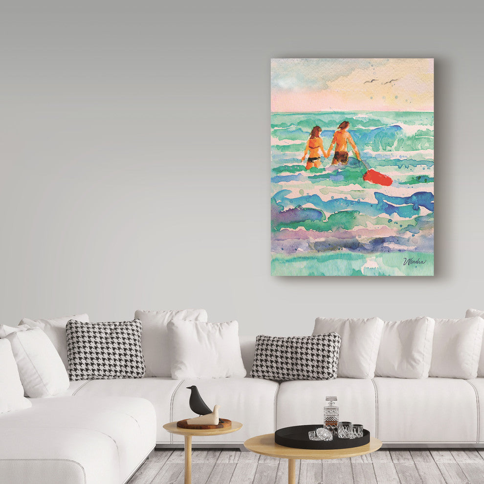 Wendra 'Waves In Love' Canvas Art, 18"x24"