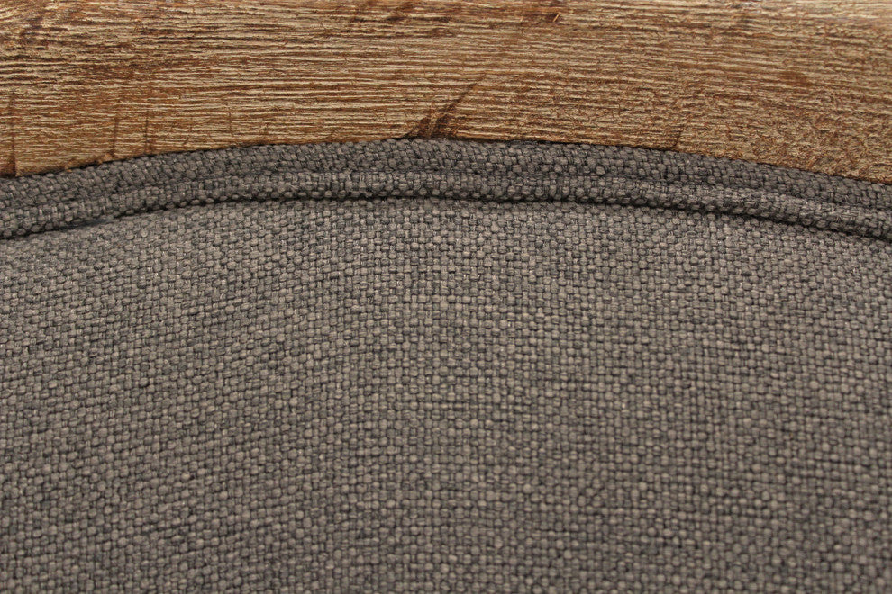 Dan Gray Linen Lounge Arm Chair