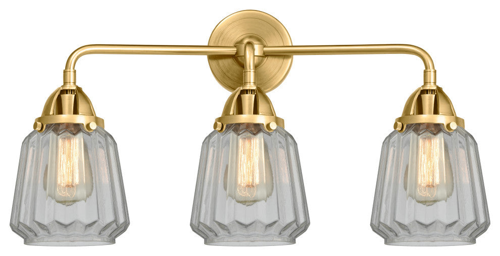 Innovations 288-3W-SG-G142 Chatham 3 Light 24" Bath Vanity Light, Satin Gold