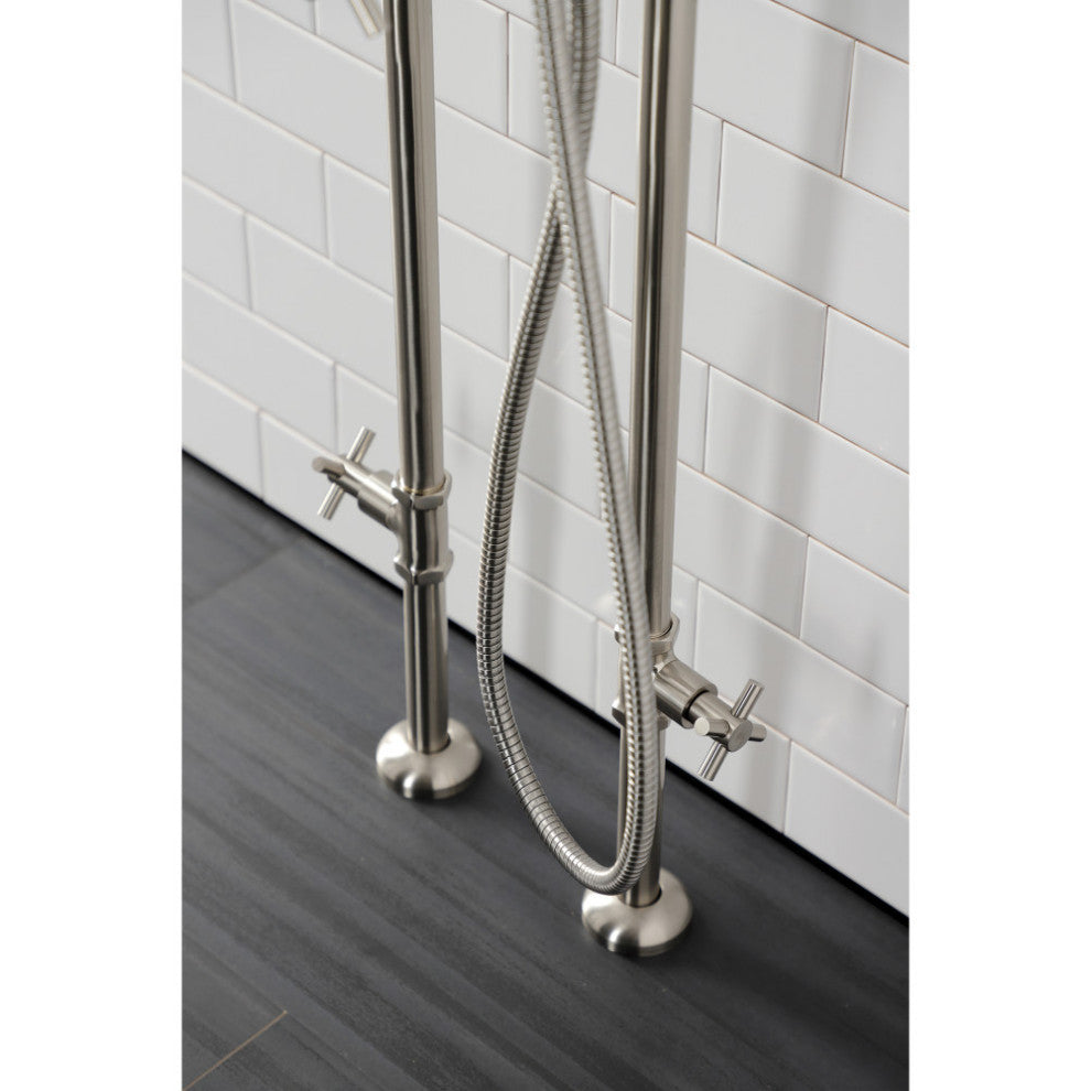 CCK8408DX Freestanding Tub Faucet With Supply Line, Stop Valve, Brushed Nickel