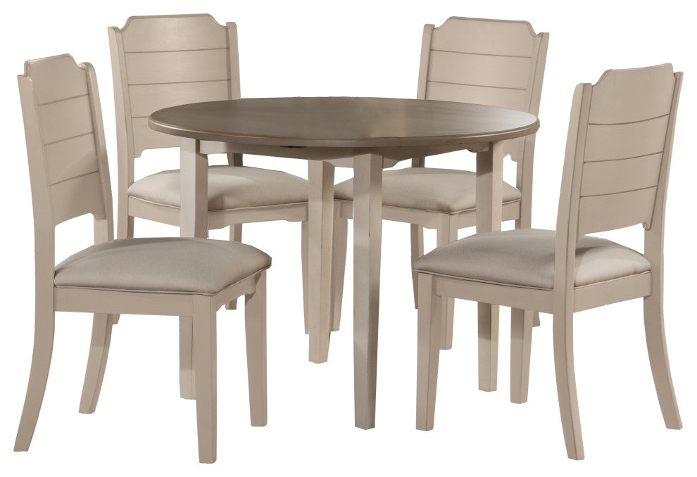 Hillsdale Clarion 5-Piece Round Drop Leaf Dining Set With Side Chairs