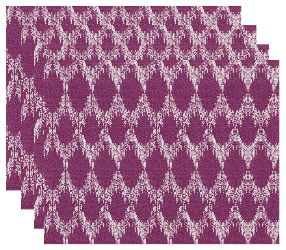 Peace 2, Geometric Print Placemat, Purple (Set of 4), 18 x 14"