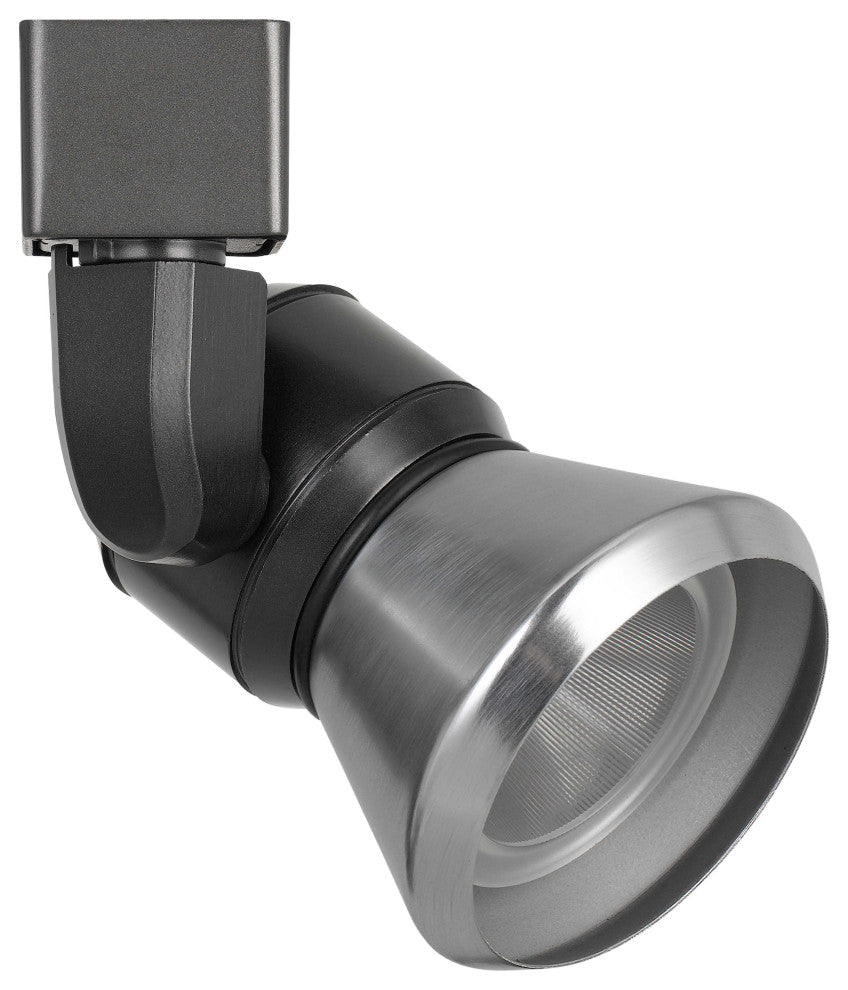 10W LED Track Fixture, Cone Brushed Steel