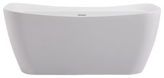 Holly 59" Soaking Bathtub, Glossy White