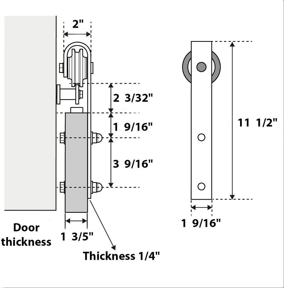 Planum 0010 Interior Barn Door Ginger Ash, No Pre-Drilled, 18"x80"