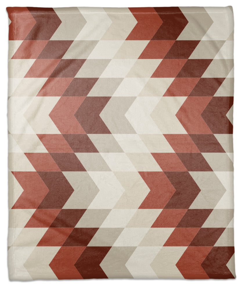 Pink Zig Zag 50x60 Coral Fleece Blanket
