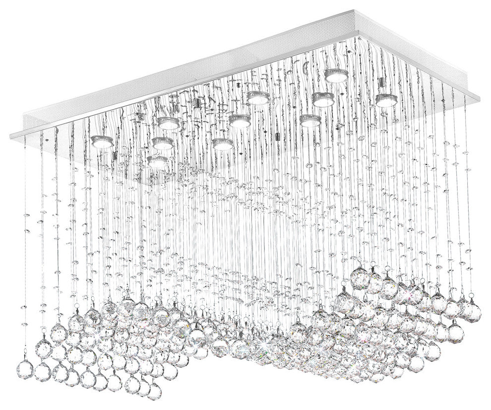 Twinkle 11 Light Flush Mount With Chrome Finish