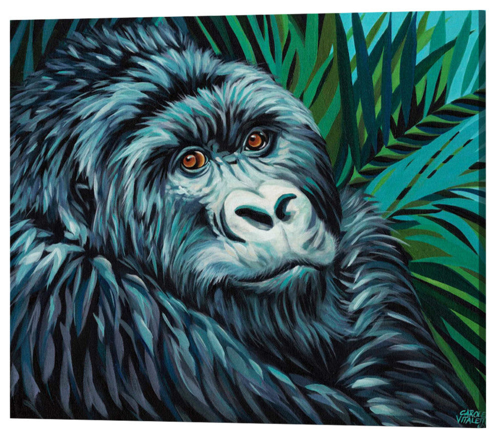 Jungle Monkey II' by Carolee Vitaletti Giclee Canvas Wall Art, 18"x16"