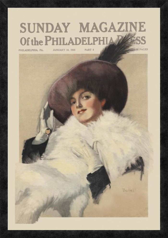 "Sunday Magazine of the Philadelphia Press" Framed Canvas Giclee, 26"x38"