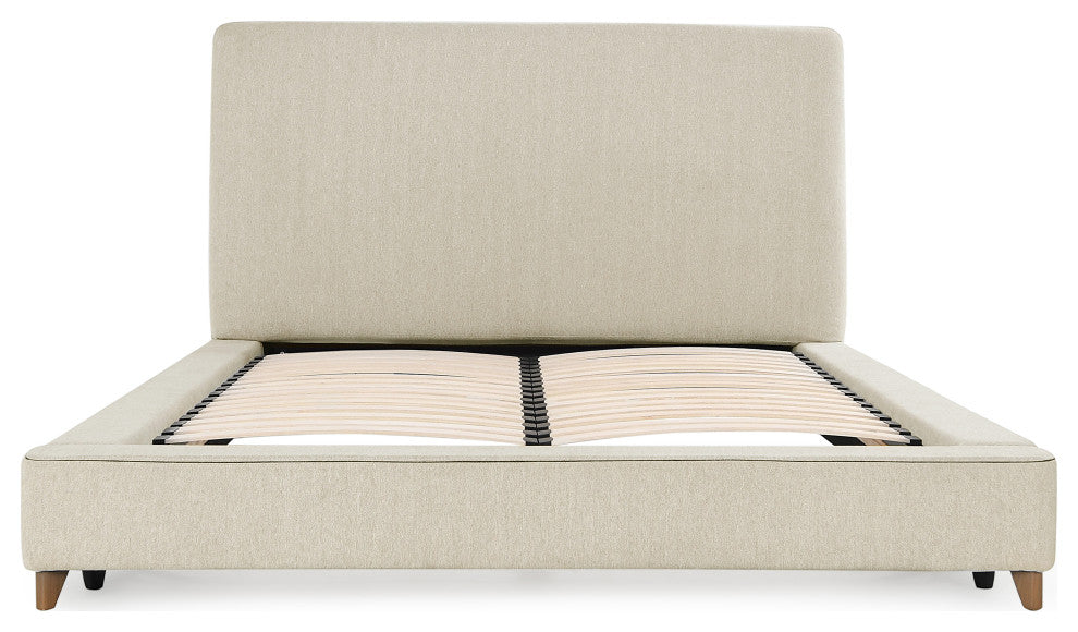 Tate Upholstered Bed in Cream by Kosas Home , California King