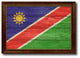 Namibia Country Textured Flag Print With Brown Gold Frame, 15"X21"
