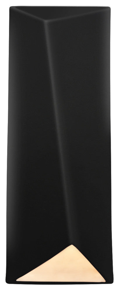 Ambiance ADA Diagonal Rectangle LED Wall, Closed Top, Carbon, Matte Black