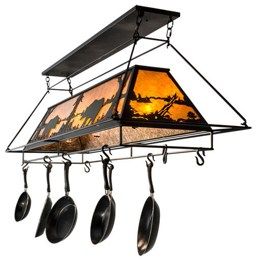 72"L Bear at Lake Pot Rack