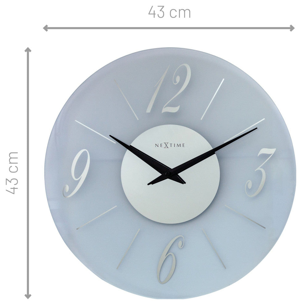 Dali, Frosted Glass Wall Clock, Round