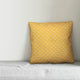 Yellow Floral Pattern Throw Pillow, 18"x18"