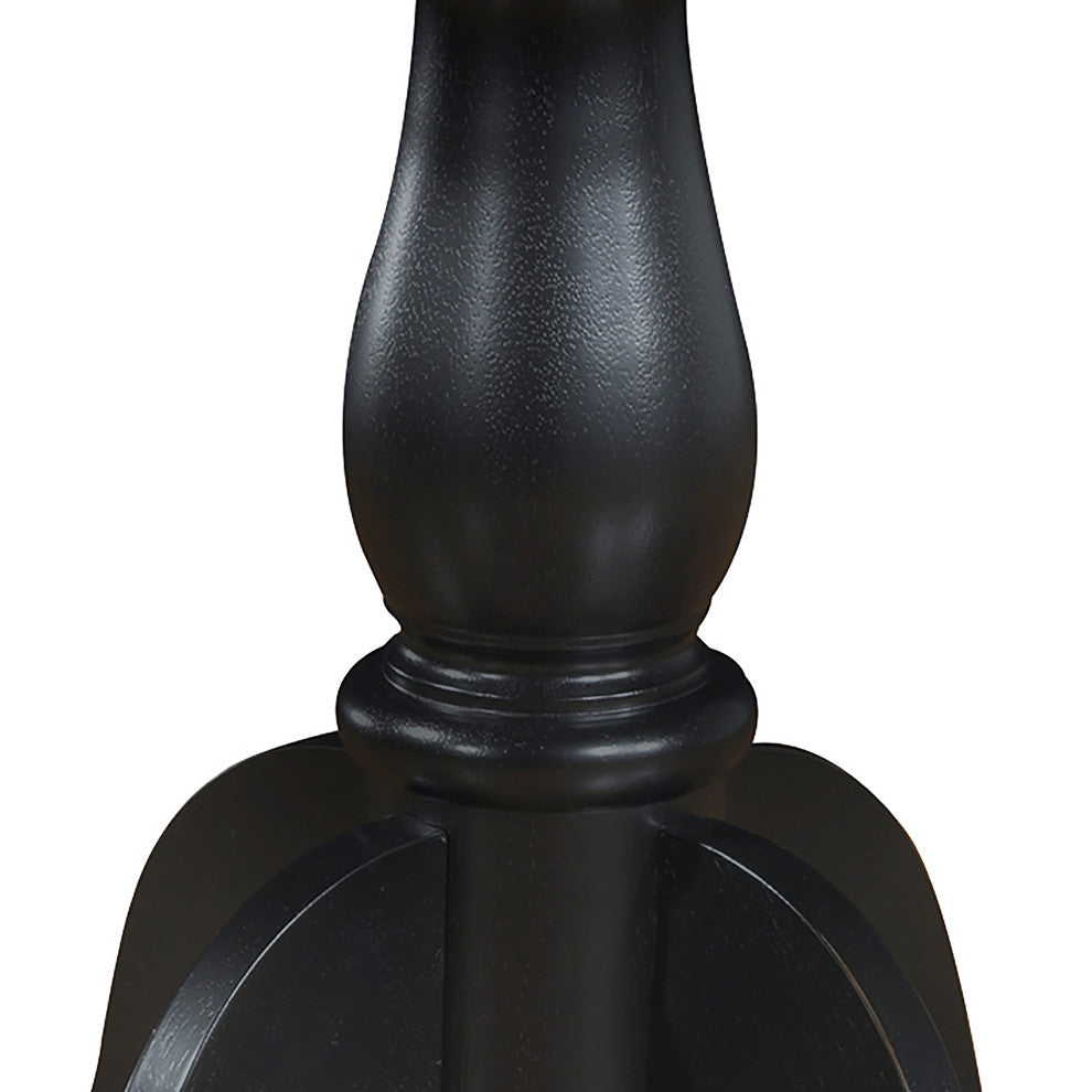 Bella 30" Round Pedestal Table, Antique Black