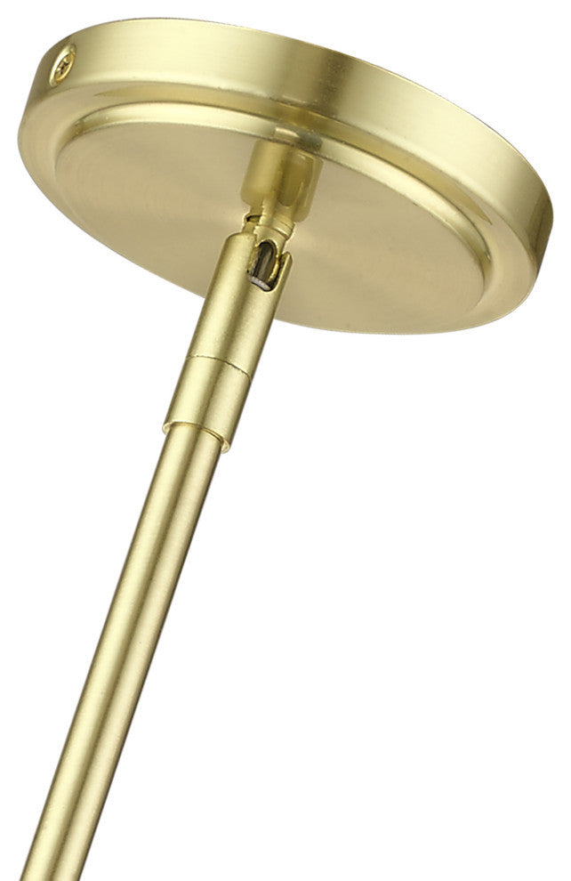 Willow 1 Light Satin Brass Single Pendant