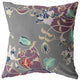 20" Orange Red Garden Decorative Suede Throw Pillow