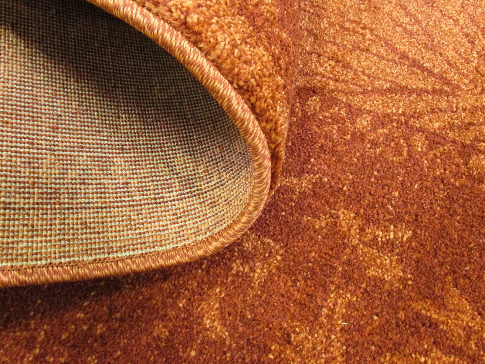 Unique Loom Rust Red La Jolla Floral 7'x10' Area Rug