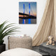 Indian River Bridge 2 Night Photography Canvas Wall Art Print, 16" X 20"