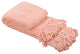 Tweed Knitted Throw Blanket, Peach Melba, 50"x60"