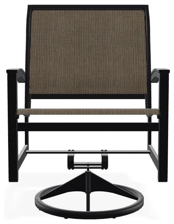 Bazza Sling Outdoor Swivel Rocker, Kora/Black