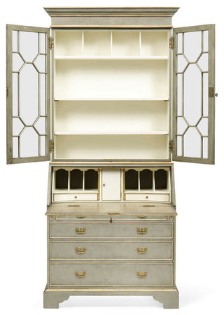 George III Parcel Gilt Secretary Bookcase