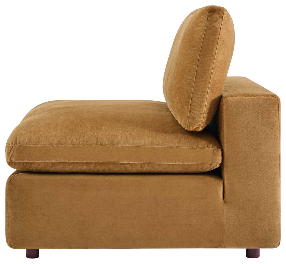 Sectional Sofa Set, Velvet, Brown, Modern, Living Lounge Hotel Lobby Hospitality