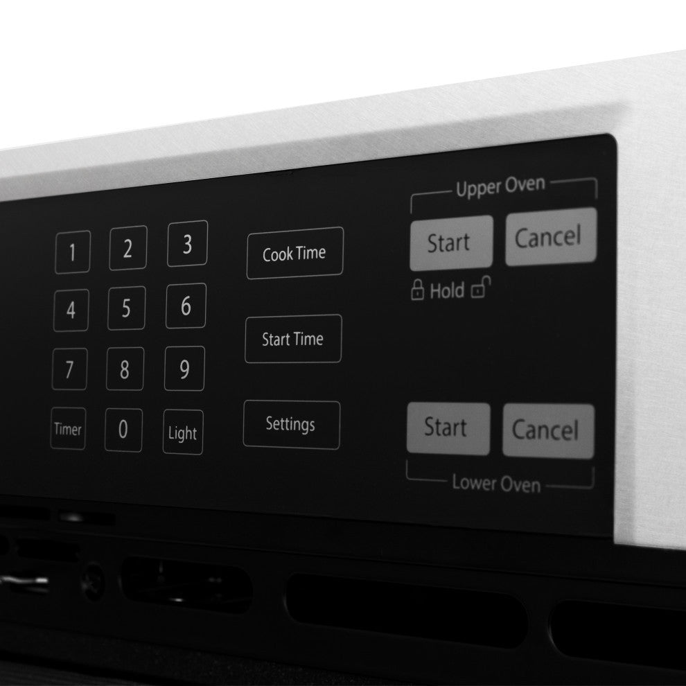 ZLINE DuraSnow Stainless Steel Double Wall Oven With Matte Black, AWDSZ-30-MB
