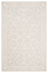 Safavieh Micro-Loop Collection MLP507 Rug, Light Grey/Ivory, 4' X 6'
