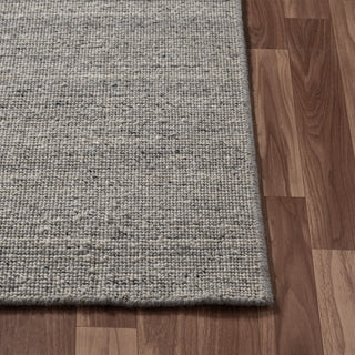 Zane Silver Industrial Solid Handwoven Wool/Cotton Indoor Area Rug