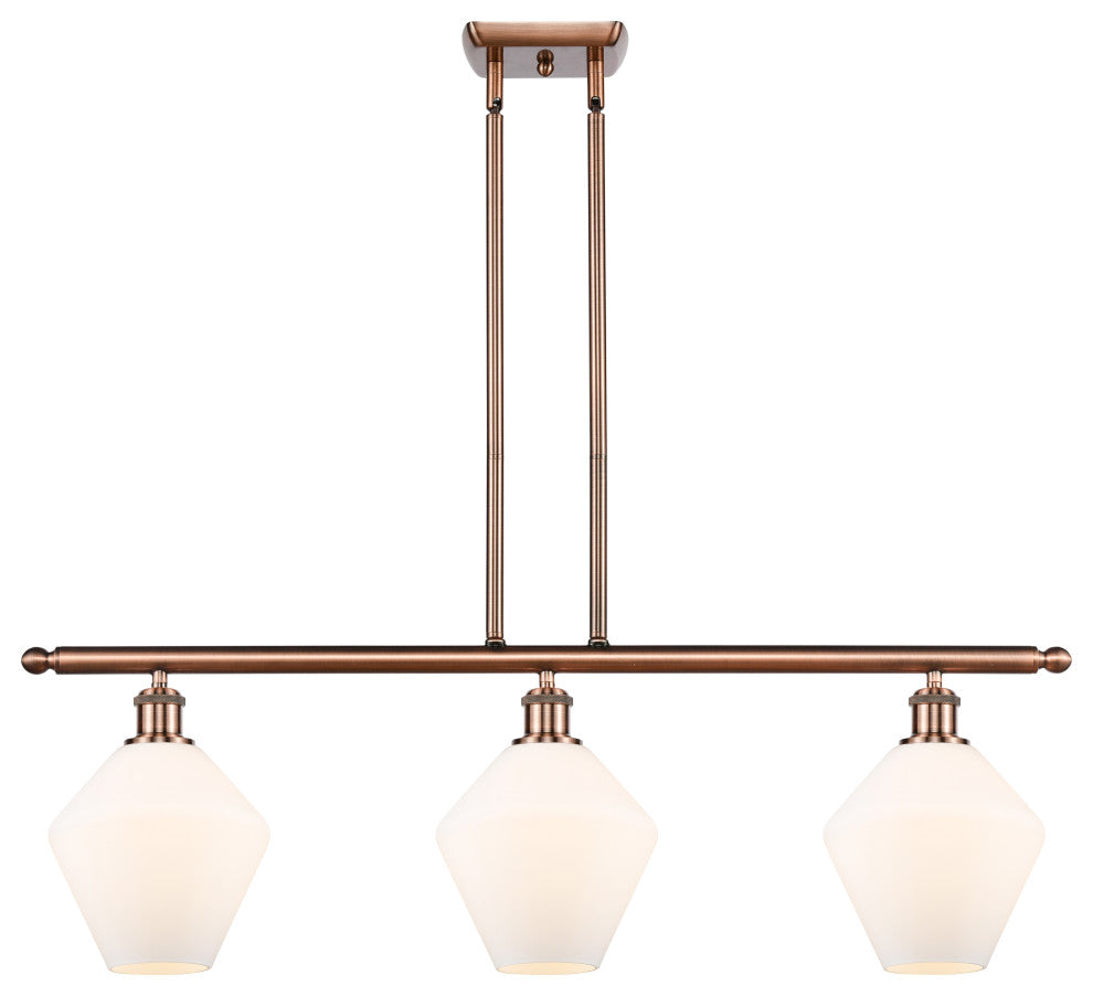 Innovations 516-3I-AC-G651-8-LED 3-Light Island Light, Antique Copper