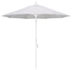 9' Matted White Collar Tilt Crank Aluminum Umbrella, Pacifica, Natural