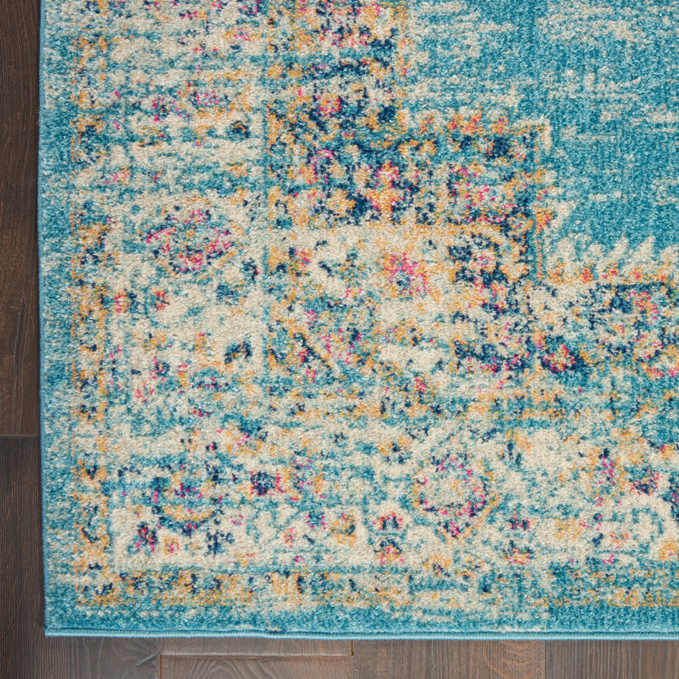 Nourison Passion 9' x 12' Light Blue Bohemian Indoor Area Rug