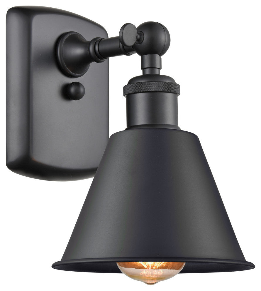 Innovations Smithfield 1-Light Sconce Matte Black