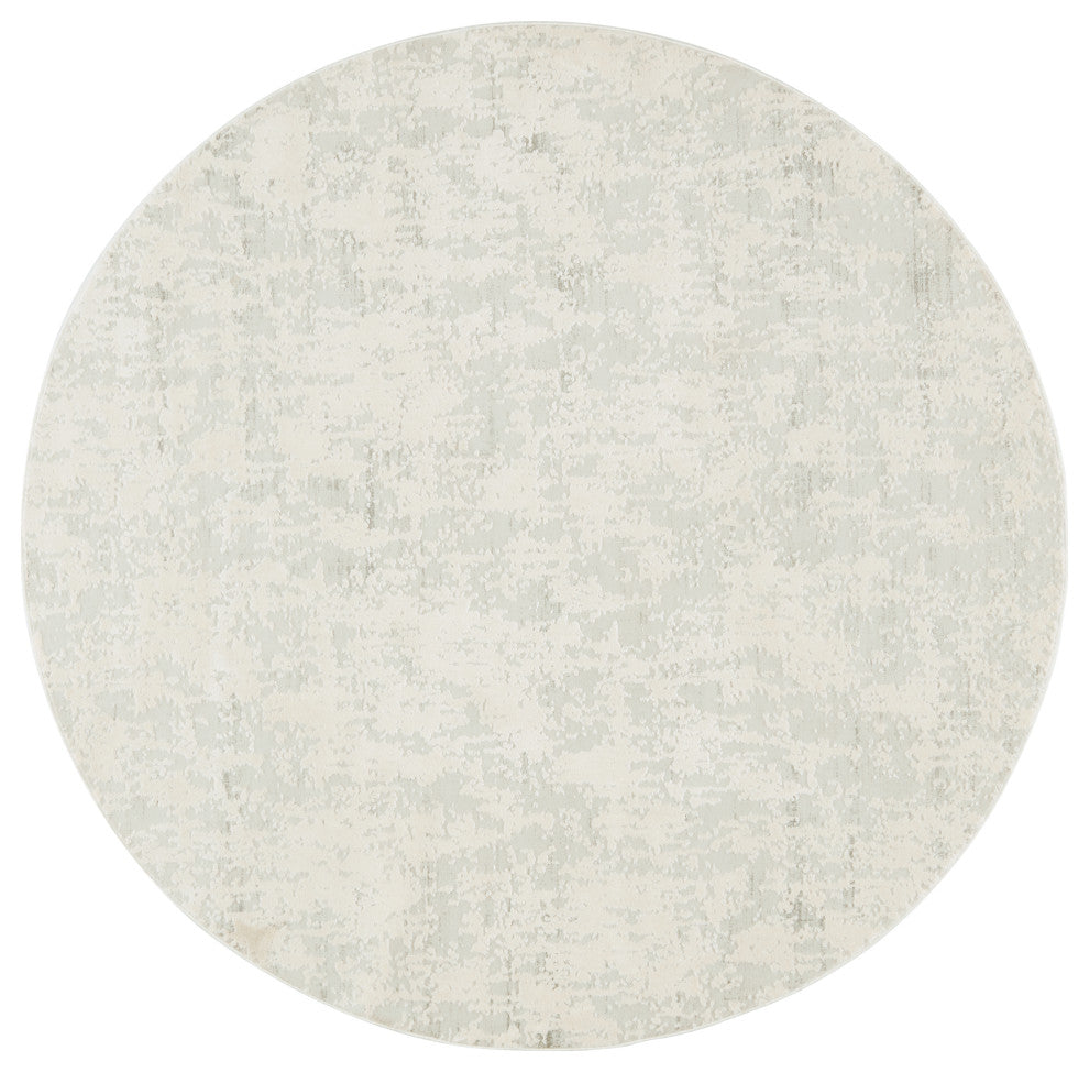 Jaipur Living Arvo Abstract Silver/White Area Rug, 5'11" Round