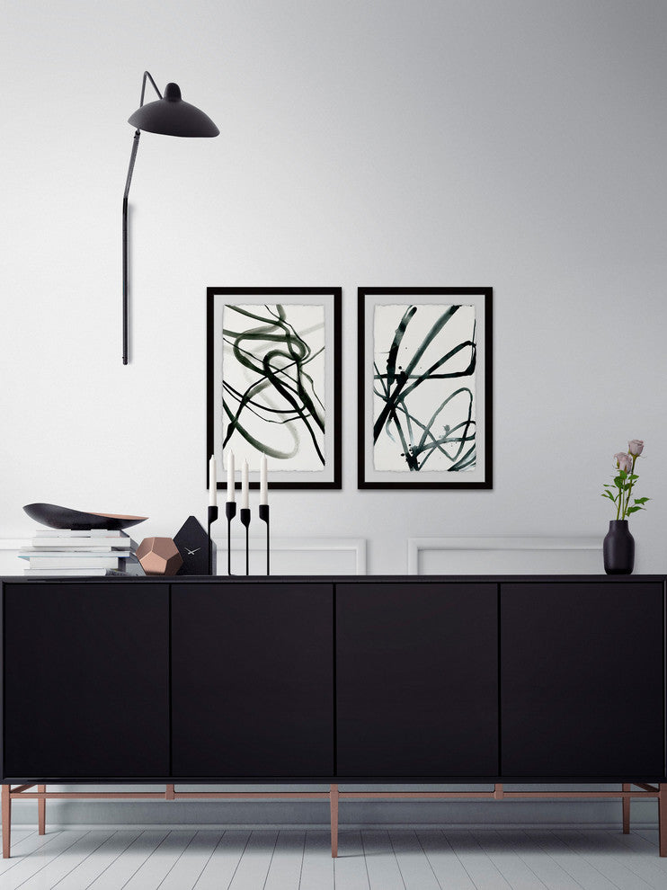 Toxic Lines Diptych, 48"x36"