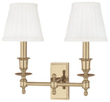 Ludlow 2-Light Wall Sconce, Aged Brass