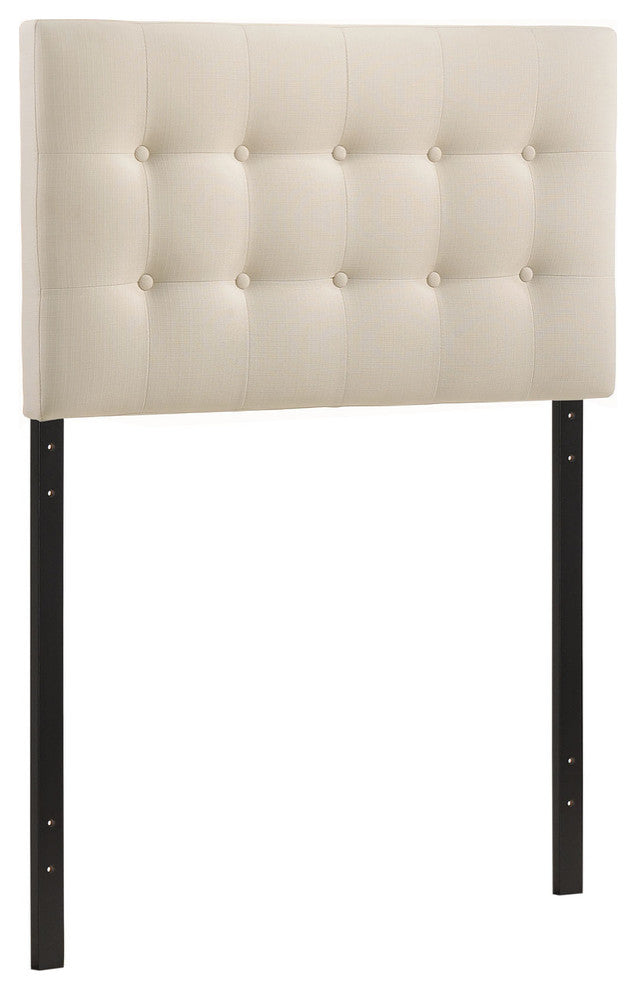 Emily Twin Upholstered Headboard, Ivory