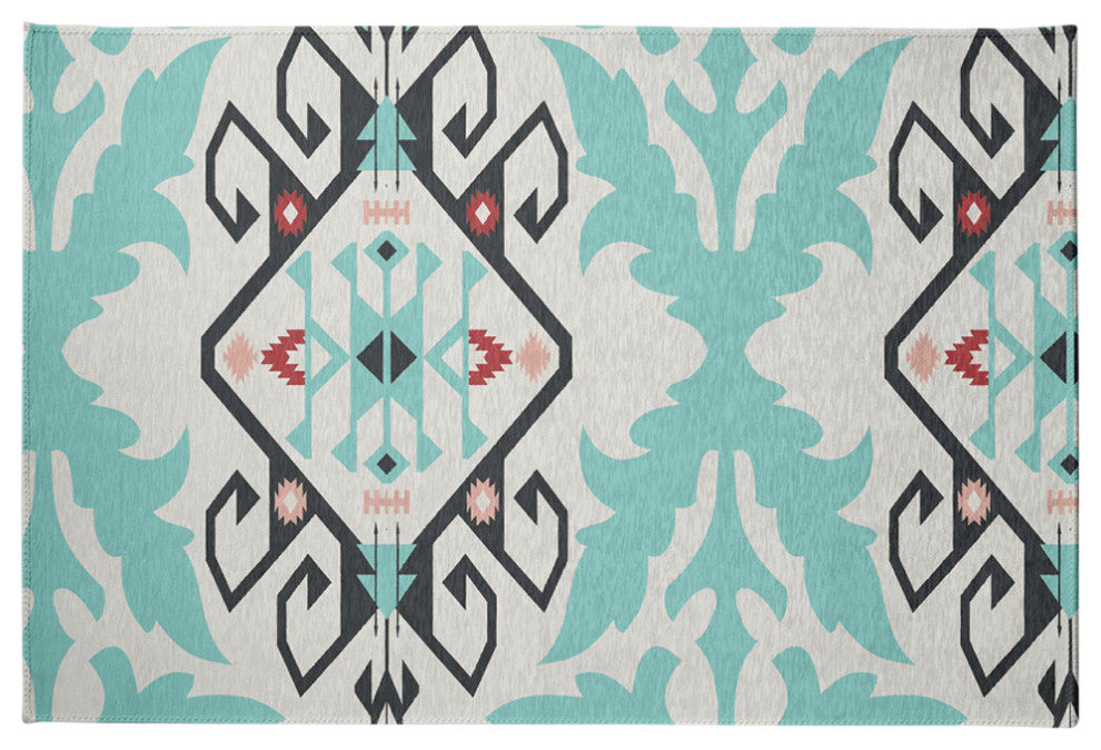 Bombay Medallion Spring Chenille Rug, Pepper, 4'x6'